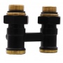 Узел нижнего подключения радиатора прямой 3/4" Vieir Multiflex черный для двухтрубных систем