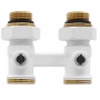 Узел нижнего подключения радиатора прямой 3/4" Vieir Multiflex белый для двухтрубных систем