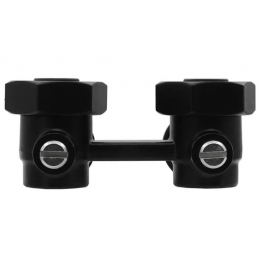 Узел нижнего подключения радиатора угловой 3/4" Vieir Multiflex черный для двухтрубных систем