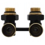 Узел нижнего подключения радиатора угловой 3/4" Vieir Multiflex черный для двухтрубных систем