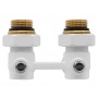 Узел нижнего подключения радиатора угловой 3/4" Vieir Multiflex белый для двухтрубных систем