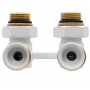 Узел нижнего подключения радиатора угловой 3/4" Vieir Multiflex белый для двухтрубных систем