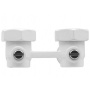Узел нижнего подключения радиатора угловой 3/4" Vieir Multiflex белый для двухтрубных систем