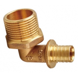 Угольник 16мм х 1/2"нр Vieir аксиальный для труб из сшитого полиэтилена