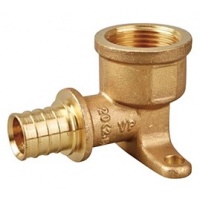 Угольник 16мм х 1/2"вр Vieir аксиальный с креплением для труб из сшитого полиэтилена