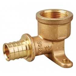 Угольник 16мм х 1/2"вр Vieir аксиальный с креплением для труб из сшитого полиэтилена