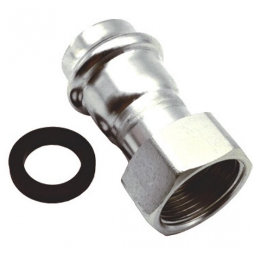 Соединение Vieir пресс раструб 18 мм х 1/2"накидная гайка, для труб из нержавеющей стали купить в интернет магазине Санрай73