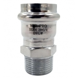 Соединение 22мм х 1/2"нр Vieir пресс раструб для труб из нержавеющей стали