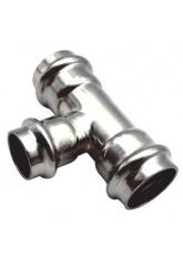 Тройник 54мм х 42мм х 54мм Vieir пресс раструб для труб из нержавеющей стали