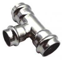 Тройник 35мм х 22мм х 35мм Vieir пресс раструб для труб из нержавеющей стали