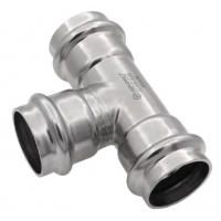 Тройник 54мм х 54мм х 54мм Vieir пресс раструб для труб из нержавеющей стали