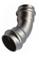 Угольник 22мм х 22мм 45° Vieir пресс раструб-раструб для труб из нержавеющей стали