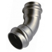 Угольник 45° Vieir пресс раструб-раструб 15 мм х 15 мм, для труб из нержавеющей стали