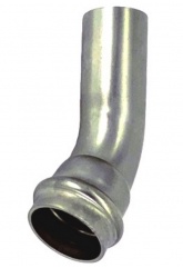 Угольник 28мм х 28мм 45° Vieir пресс раструб-труба для труб из нержавеющей стали