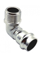 Угольник 22мм х 3/4"нр 90° Vieir пресс раструб для труб из нержавеющей стали