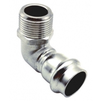 Угольник 15мм х 1/2"нр 90° Vieir пресс раструб для труб из нержавеющей стали