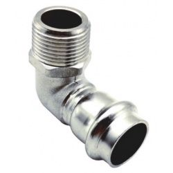 Угольник 18мм х 1/2"нр 90° Vieir пресс раструб для труб из нержавеющей стали