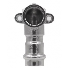 Угольник 18мм х 1/2"вр 90° Vieir пресс раструб с креплением, для труб из нержавеющей стали