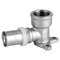 Угольник 16мм х 1/2"вр Vieir пресс, настенный с креплением, для металлопластиковых труб