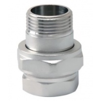 Разъемное соединение 1 1/2"ВН Vieir никелированное плоское уплотнение