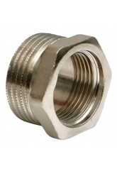 Футорка 1 1/2"нр х 1 1/4"вр Vieir никелированная латунная