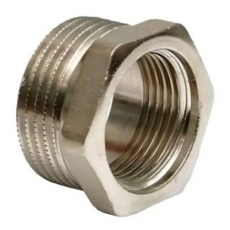 Футорка 1 1/2"нр х 1"вр Vieir никелированная латунная