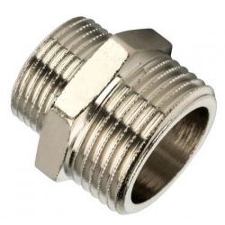 Ниппель 1 1/2"нр х 1 1/4"нр Vieir переходной никелированный латунный