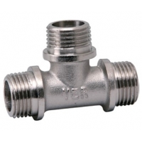 Тройник 3/4"нр Vieir никелированный латунный