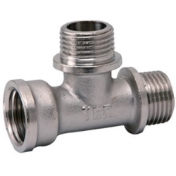 Тройник 1/2"вр х 1/2"нр х 1/2"нр Vieir никелированный латунный