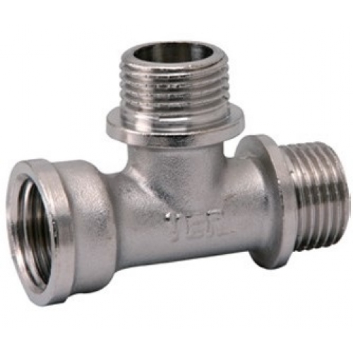 Тройник 1/2"вр х 1/2"нр х 1/2"нр Vieir никелированный латунный купить в интернет магазине Санрай73