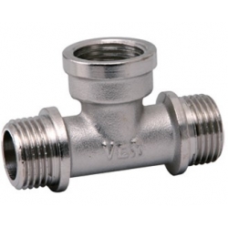 Тройник 1/2"нр х 1/2"вр х 1/2"нр Vieir никелированный латунный