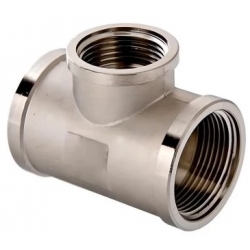 Тройник 1 1/4"вр х 1"вр х 1 1/4"вр Vieir переходной никелированный латунный