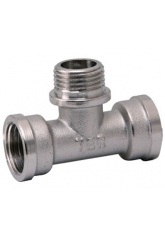 Тройник 3/4"вр х 3/4"нр х 3/4"вр Vieir никелированный латунный