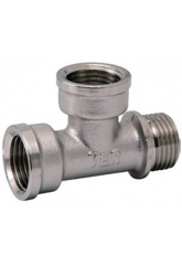 Тройник 3/4"вр х 3/4"вр х 3/4"нр Vieir никелированный латунный