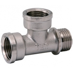 Тройник 1/2"вр х 1/2"вр х 1/2"нр Vieir никелированный латунный