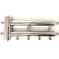 Гидравлический разделитель с коллектором Vieir 2+1 выхода, 60 кВт, горизонтальный, нержавеющая сталь