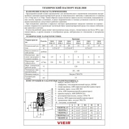 Клапан предохранительный 6bar 1/2"вр х 1/2"вр Vieir для систем водоснабжения