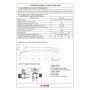Кран газовый 1"ВР/ВР Vieir VRQ210 полнопроходной, бабочка желтая