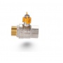 Кран газовый 3/4"ВР/НР Vieir VRQ211 полнопроходной, бабочка желтая