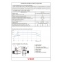 Кран газовый 1/2"ВР/ВР Vieir VRQ210 полнопроходной, бабочка желтая