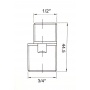 Эксцентрик для смесителя короткий S3/4Mx1/2M  Vieir (48пар)