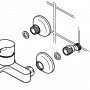 Эксцентрик для смесителя длинный S3/4Mx1/2M  Vieir (30пар)