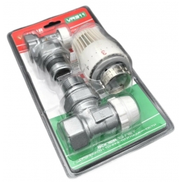 Комплект терморегулирующий угловой 3/4" Vieir