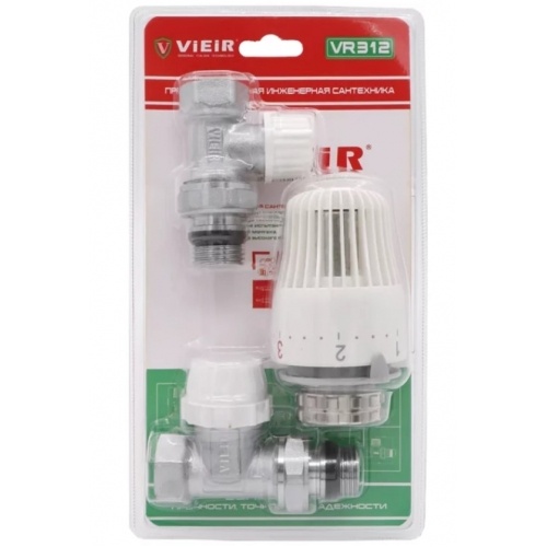 Комплект терморегулирующий прямой 1/2" Vieir купить в интернет магазине Санрай73