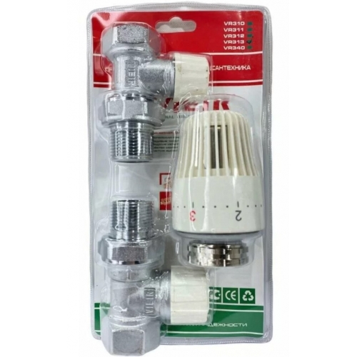 Комплект терморегулирующий прямой 3/4" Vieir купить в интернет магазине Санрай73