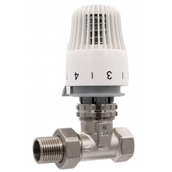 Вентиль термостатический со сгоном прямой 1/2" ВР/НР с термоголовкой RTL Vieir