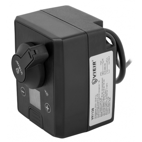 Электропривод Vieir VR1138 230V, LED дисплей, со встроенным контроллером температуры, поворотный 90° купить в интернет магазине Санрай73