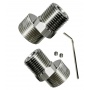 Комплект эксцентриков для смесителя 3/4"нр х 1/2"нр, телескопический L54-80мм, 2 шт, Vieir