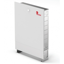 Шкаф коллекторный Wester ШРВ-2, до 4 выходов, встроенный с накладной дверцей