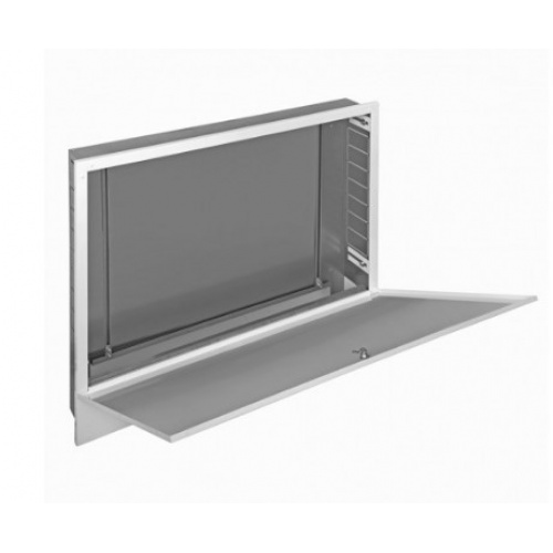 Шкаф коллекторный Wester ШРВ-4, до 10 выходов, встроенный с накладной дверцей купить в интернет магазине Санрай73